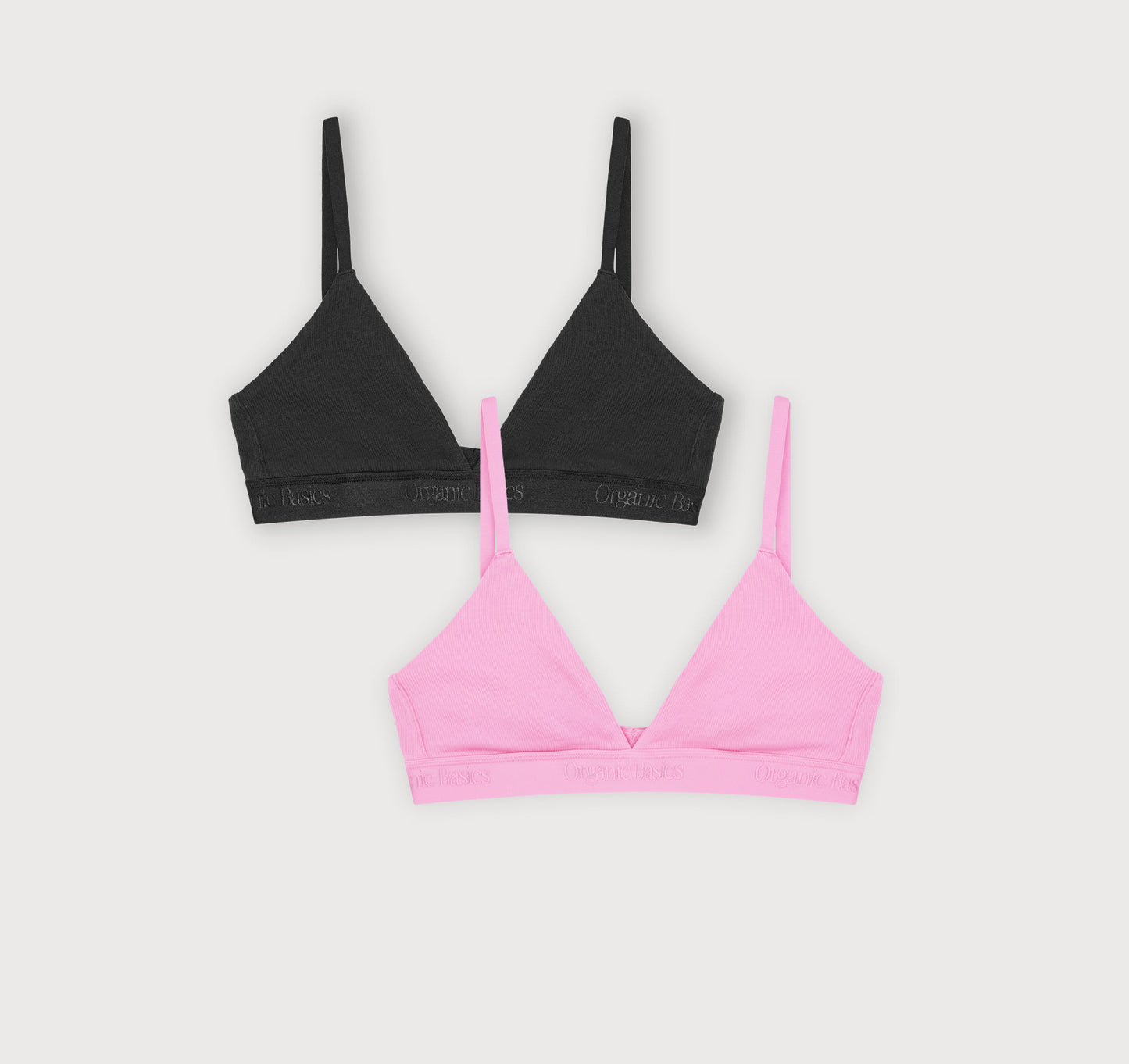 Core Rib Triangle Bralette 2-Pack
