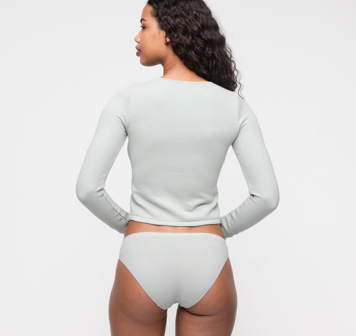 Seamless Waffle High-Leg Briefs