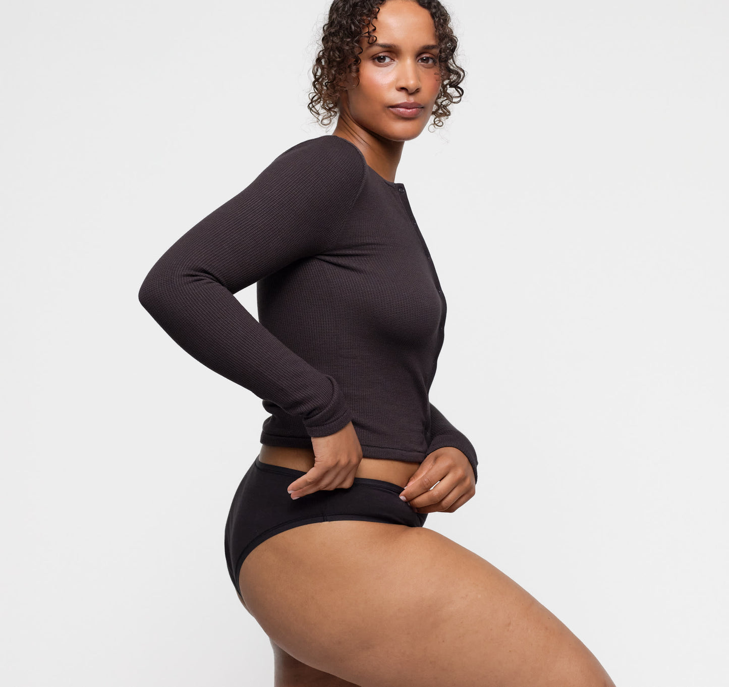 Seamless Waffle Cardigan
