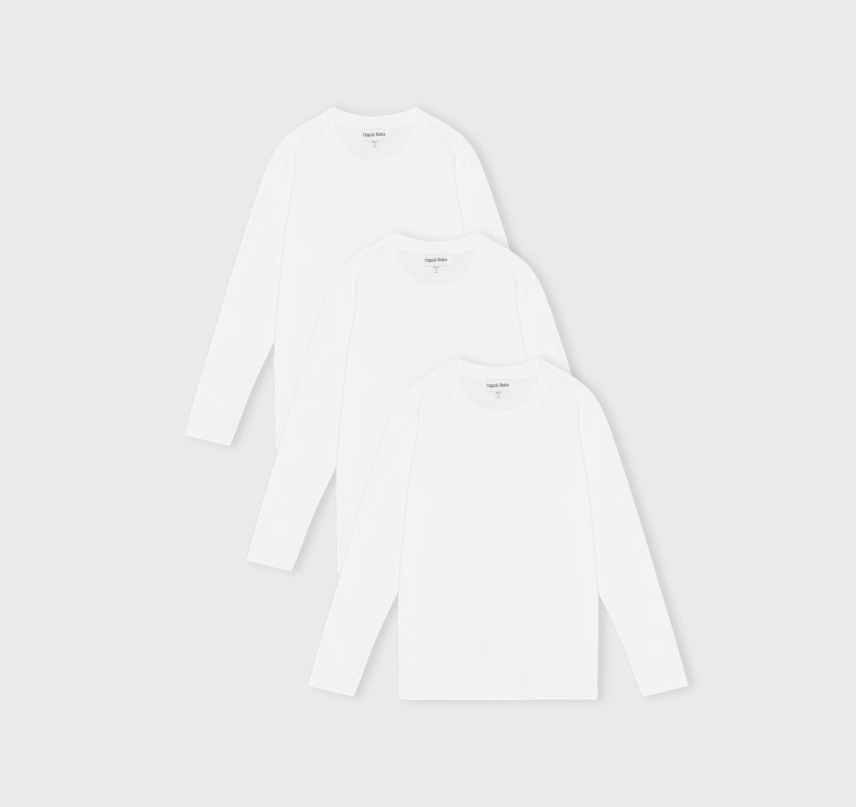 True Boxy Fit Long Sleeve Tee 3-Pack - White