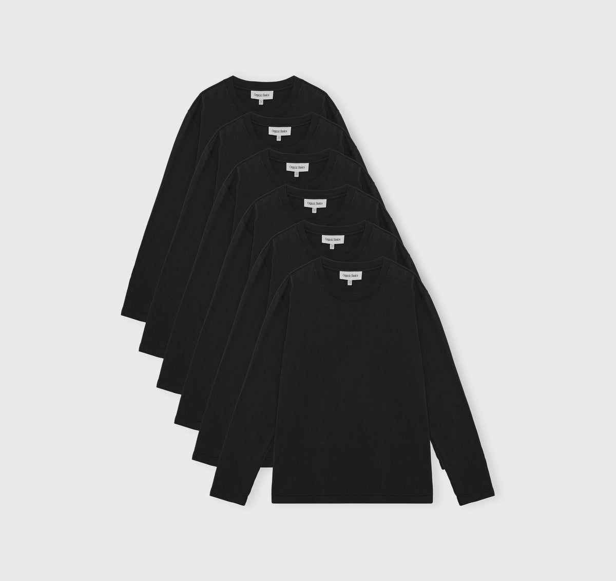 True Boxy Fit Long Sleeve Tee 6-Pack - Black