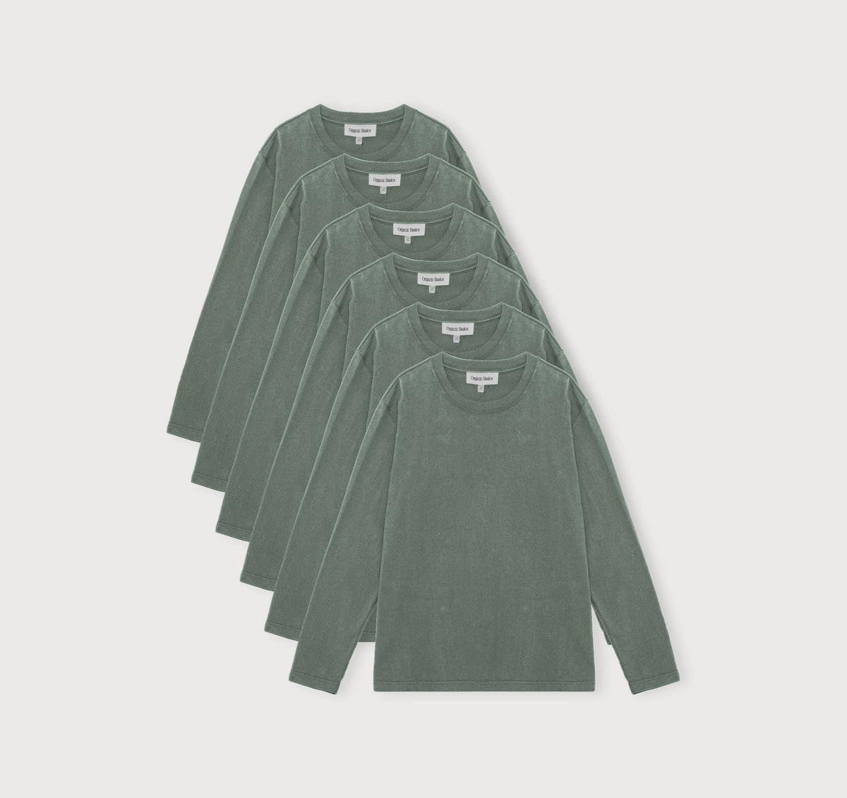 True Boxy Fit Long Sleeve Tee 6-Pack - Seaweed