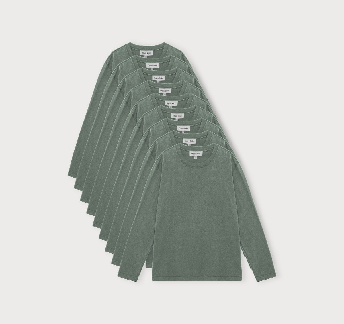 True Boxy Fit Long Sleeve Tee 9-Pack - Seaweed