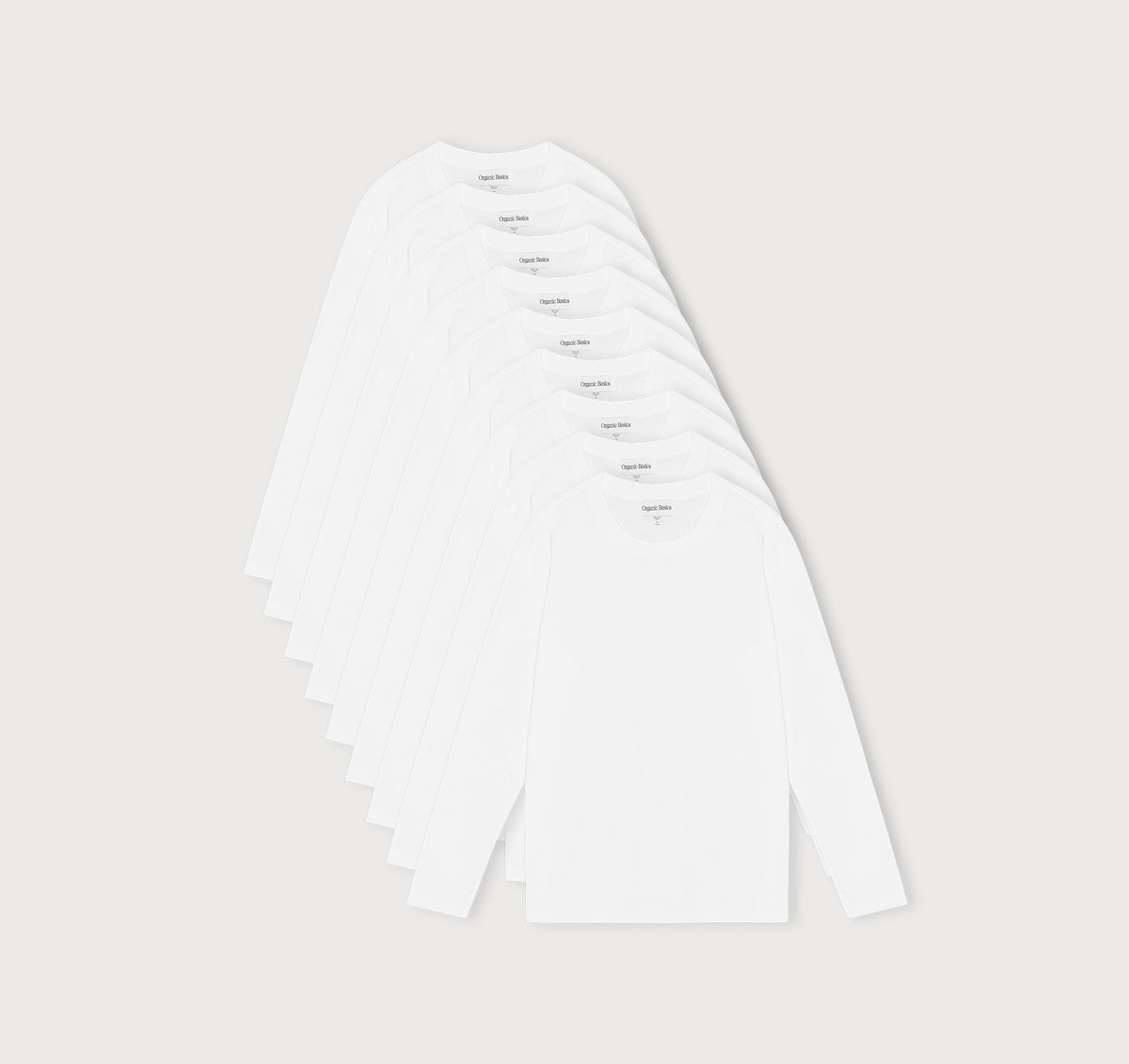 True Boxy Fit Long Sleeve Tee 9-Pack - White