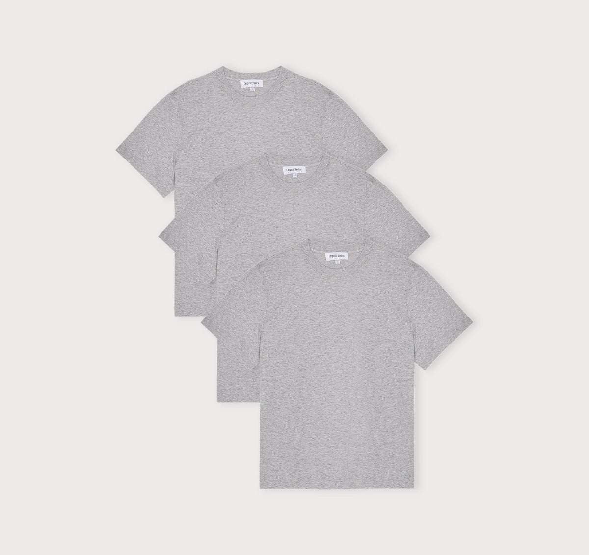 True Boxy Fit Tee 3-Pack - Grey Melange