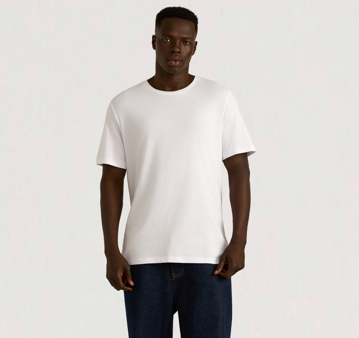 True Heavy Regular Fit Tee 3-Pack - White – organic cotton – view 2