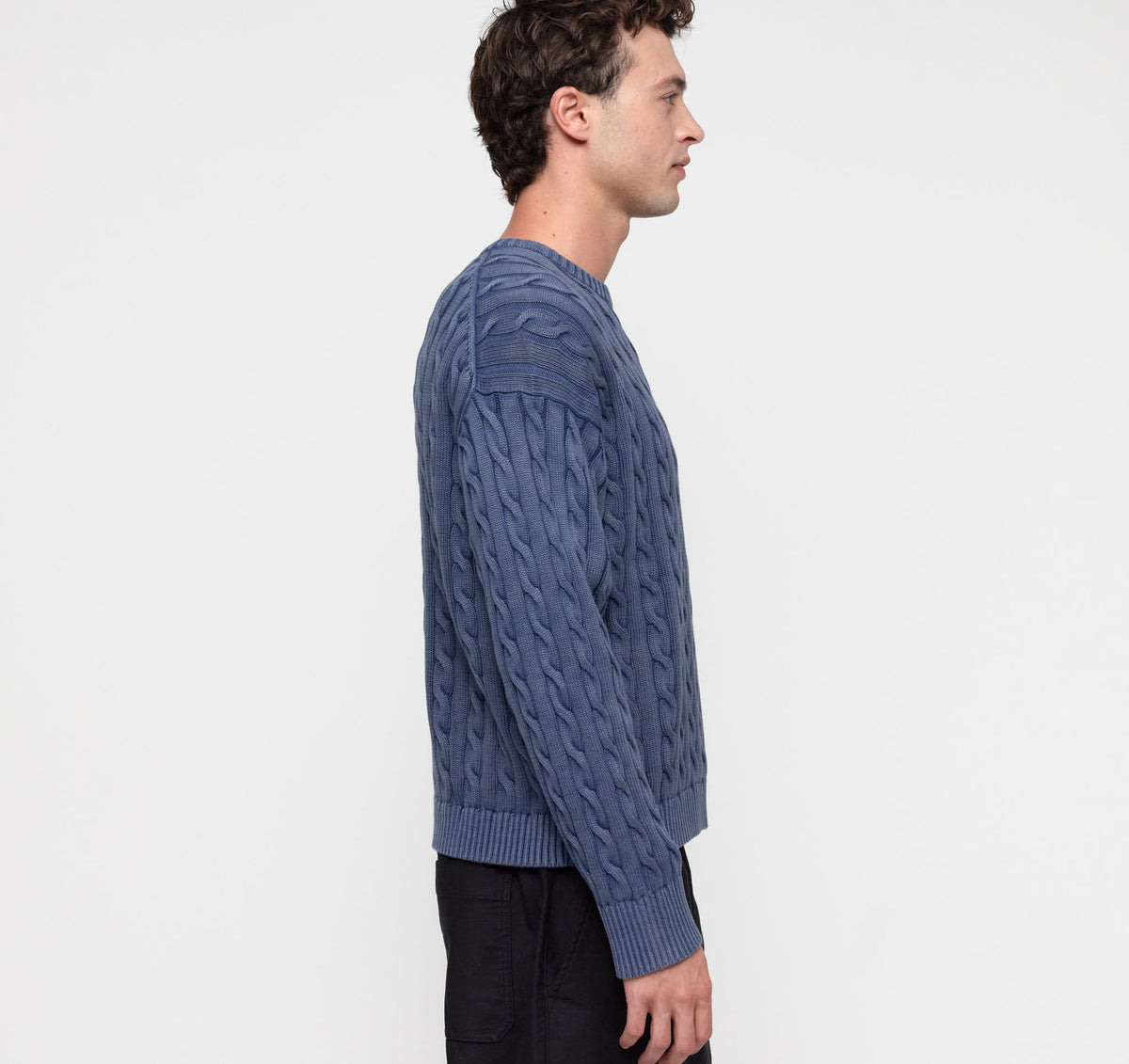 True Knit Boxy Fit Cable Sweater
