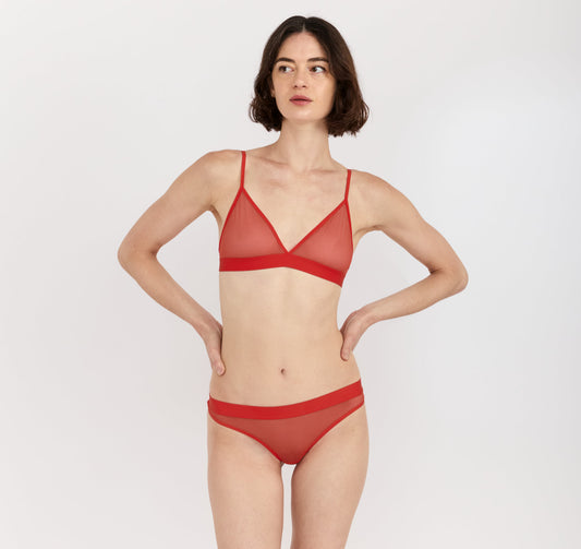 Mesh Triangle Bralette