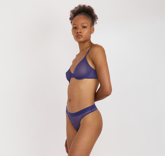 Mesh Unlined Demi Bra