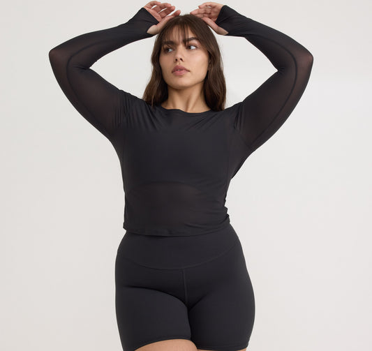 Active Mesh Long  Sleeve Tee