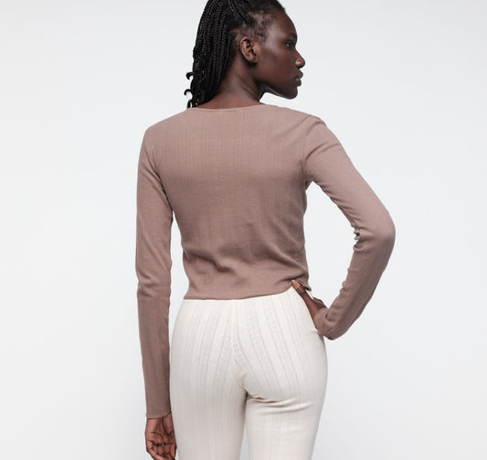 Pointelle Cardigan