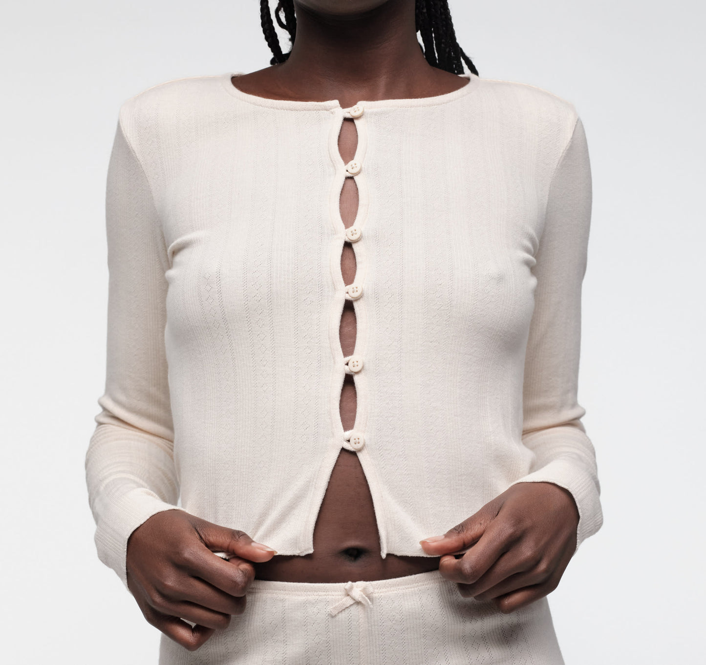 Pointelle Cardigan