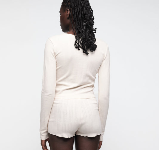 Pointelle Cardigan
