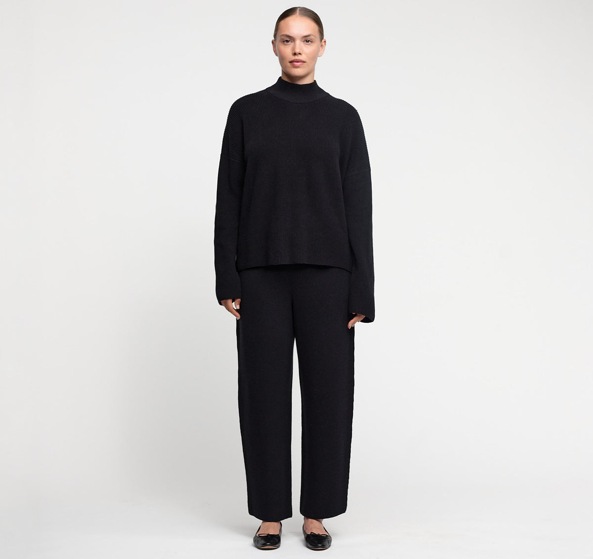 Soft Knit Barrel Leg Pants