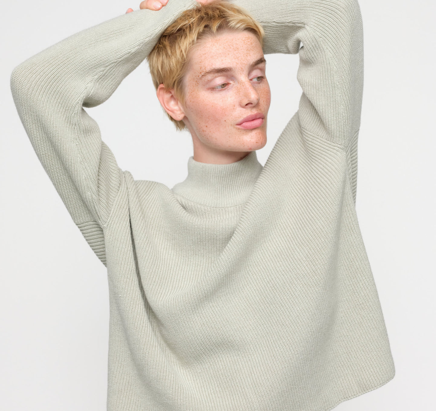Soft Knit Mock Neck Pullover