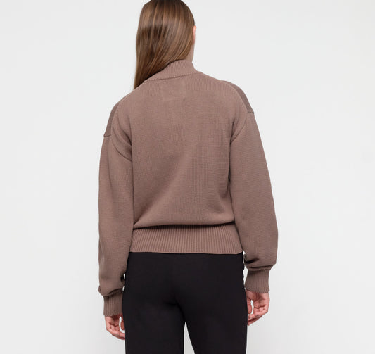 True Knit High Collar Cardigan