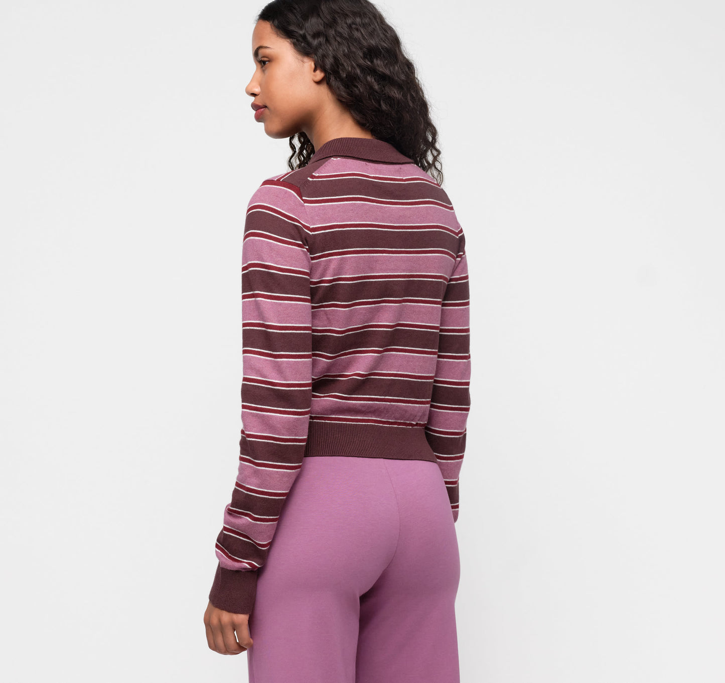 True Knit Fluffy Polo Cardigan
