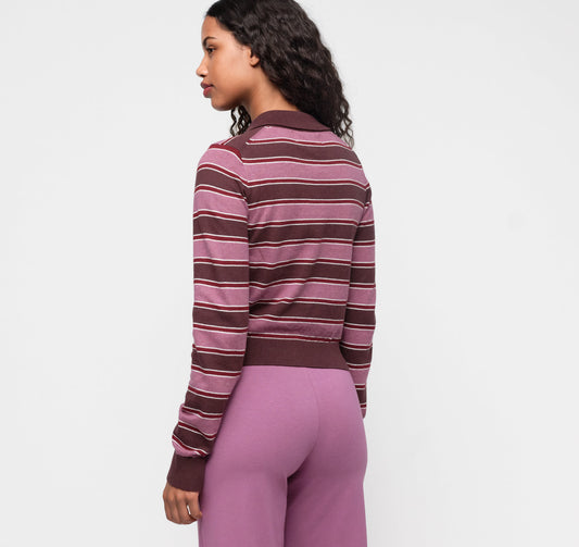 True Knit Fluffy Polo Cardigan