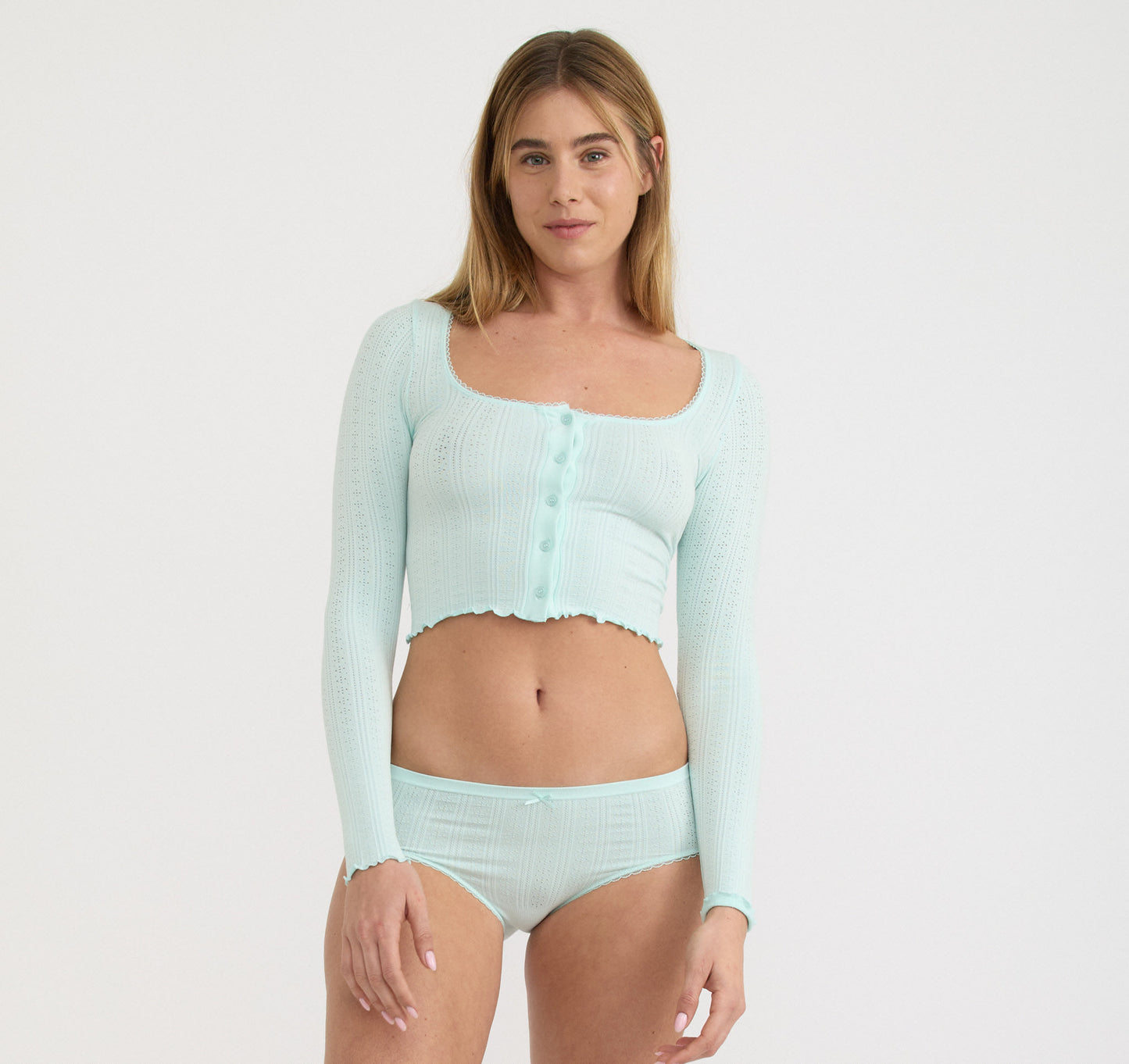 Pointelle Cardigan
