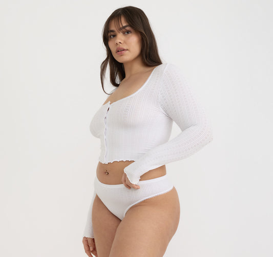 Pointelle Thong