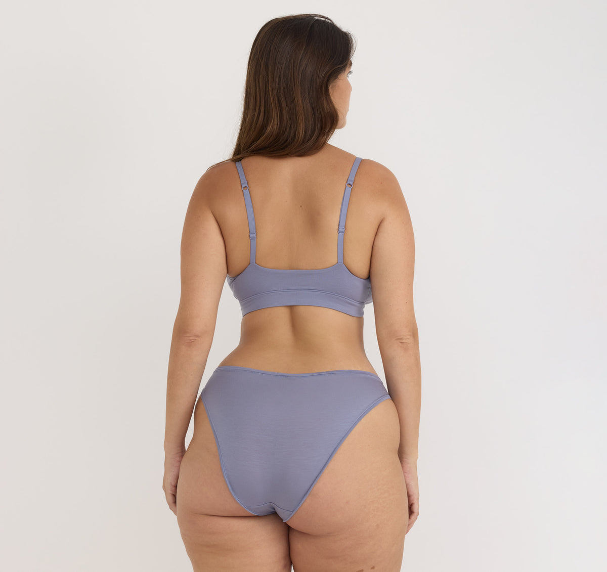 Soft Touch Veil Triangle Bralette - Silver Mist – view 2