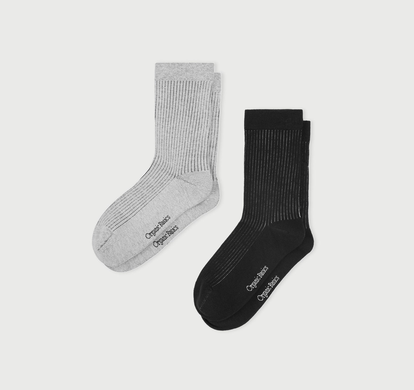 Core Rib Contrast Socks 2-Pack