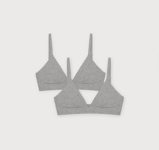 Core Rib Triangle Bralette 2-Pack