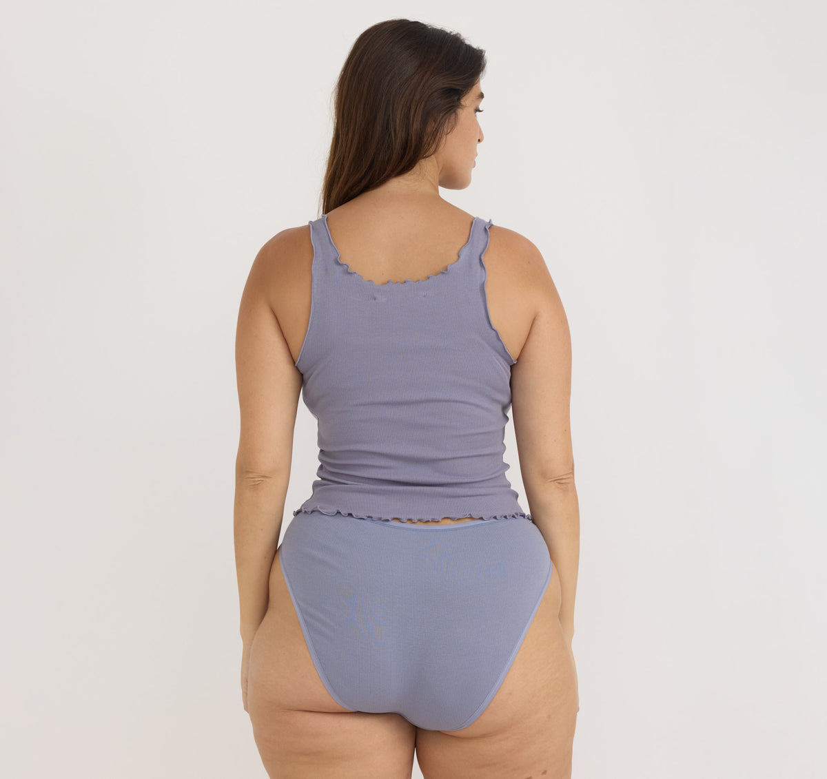 Core Rib High-Leg Briefs - Silver Mist – view 5