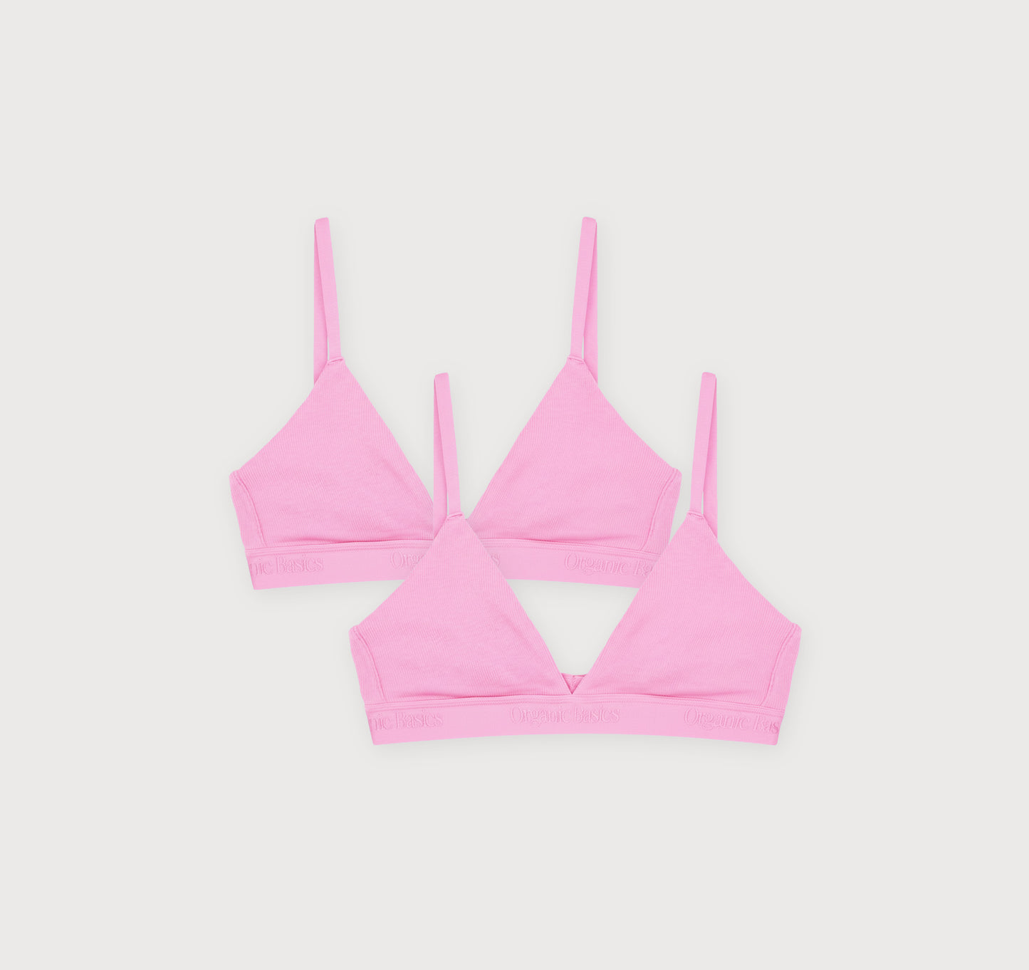 Core Rib Triangle Bralette 2-Pack