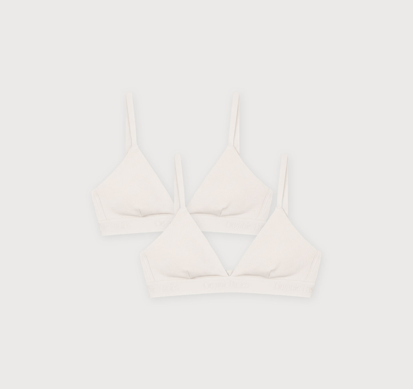 Core Rib Triangle Bralette 2-Pack